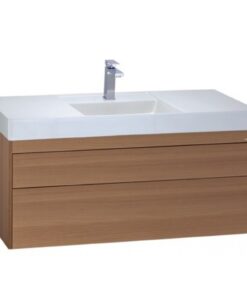 Bộ tủ chậu rửa mặt lavabo Caesar LF5388/EH05388DWV vân gỗ treo tường