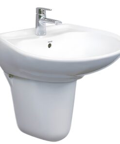 Bộ chậu rửa mặt lavabo TOTO LHT300CR treo tường chân ngắn