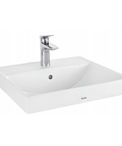 Chậu rửa mặt lavabo TOTO LT710CSR đặt bàn đá 500x450 mm