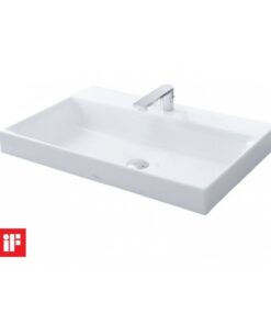 Chậu rửa mặt lavabo TOTO LW1617C đặt bàn đá 1 lỗ