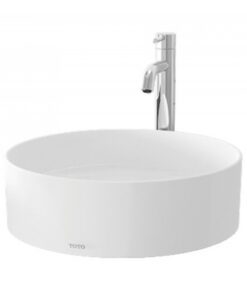 Chậu rửa mặt lavabo TOTO LW573JW/F đặt bàn đá tròn 420mm