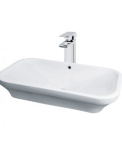 Chậu rửa mặt lavabo TOTO LW631JW/F#W đặt bàn đá 710 x 410 mm