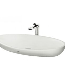 [HTK] Chậu rửa mặt lavabo TOTO LW819JW đặt bàn đá 800x370mm
