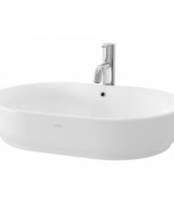 Chậu rửa mặt lavabo TOTO LW896JW/F đặt bàn đá 620 x 430 mm