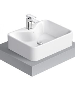 Chậu rửa mặt lavabo Viglacera V72 đặt bàn đá nhỏ