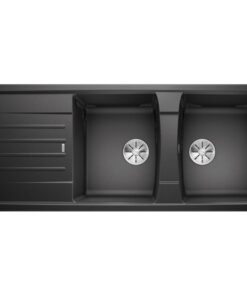 Chậu rửa chén bát đá Blanco Lexa 8S Anthracite 2 hộc màu đen