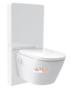 Bồn cầu điện tử treo tường Viglacera Platinum P.16.320 kính trắng