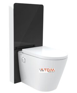 Bồn cầu điện tử đặt sàn Viglacera Platinum P.16.321 kính đen
