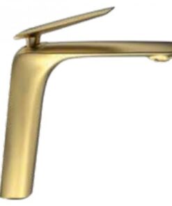 Vòi rửa mặt lavabo Viglacera Platinum P.52.327 nóng lạnh màu vàng đồng thân cao