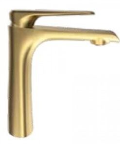 Vòi rửa mặt lavabo Viglacera Platinum P.52.357 nóng lạnh màu vàng đồng thân cao