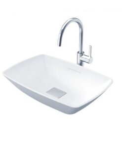 Chậu rửa mặt lavabo TOTO PJS02WE đặt bàn đá nhựa FRP