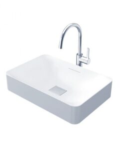 Chậu rửa mặt lavabo TOTO PJS03WE đặt bàn đá nhựa FRP