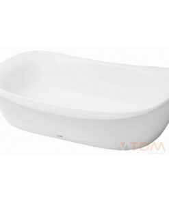 Chậu rửa mặt lavabo TOTO PJS07WE#GW trắng bóng đặt bàn đá 600×380 mm