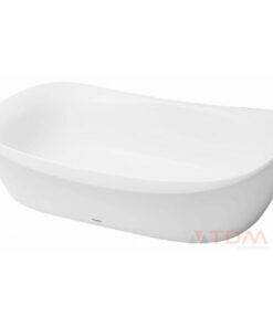 Chậu rửa mặt lavabo TOTO PJS07WE#MW trắng mờ đặt bàn đá 600×380 mm