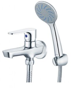 Vòi hoa sen Caesar S063C nước lạnh tắm đứng kèm tay sen dây xi
