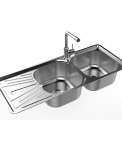 Chậu rửa chén Sơn Hà S100S - Bồn inox 2 hộc có cánh 960 x 415 mm