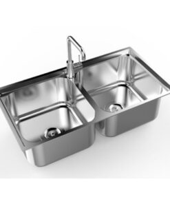 Chậu rửa chén Sơn Hà S82D - Bồn rửa bát inox 820x440mm inox 304 cao cấp