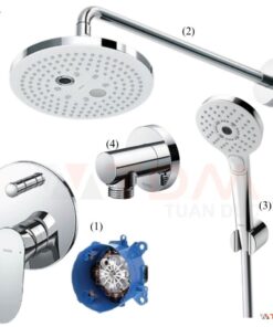 Bộ vòi hoa sen TOTO TBG01304B TBW01004A TBW01010V âm tường nóng lạnh