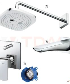 Bộ vòi hoa sen TOTO TBG02304B/TBW02004A/TBG02001B âm tường nóng lạnh