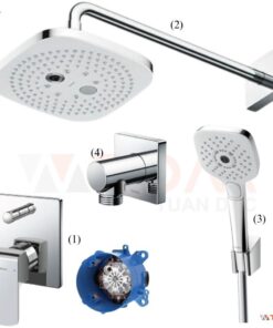 Bộ vòi hoa sen TOTO TBG02304B/TBW02004A/TBW02006V âm tường nóng lạnh