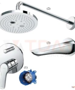 Bộ vòi hoa sen TOTO TBG03304B/TBW01004A/TBG01001B âm tường xả chậu