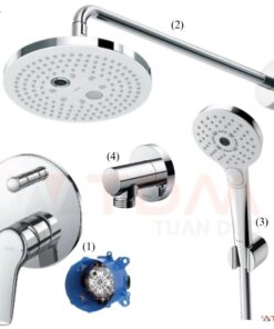 Bộ vòi hoa sen TOTO TBG03304B/TBW01004A/TBW01010A âm tường nóng lạnh