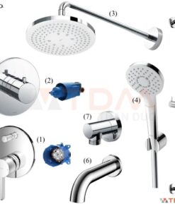 Bộ vòi hoa sen TOTO TBG11304VA/TBW01003A/TBW01008V/TBG11001B/TBV01103B âm tường xả chậu