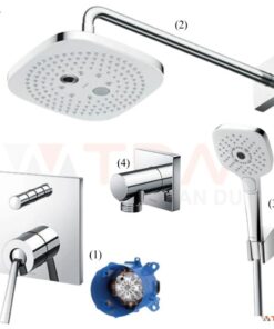 Bộ vòi hoa sen TOTO TBP02302B TBW02004A TBW02006V âm tường nóng lạnh