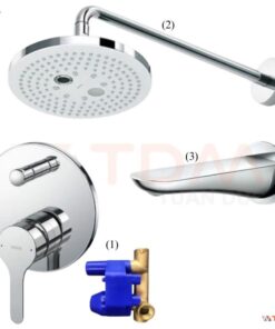 Bộ vòi hoa sen TOTO TBS01304B/TBW01004A/TBG01001B âm tường xả chậu