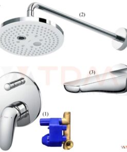 Bộ vòi hoa sen TOTO TBS03304B/TBW01004A/TBS03001B âm tường xả chậu