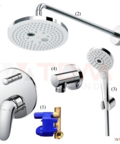 Bộ vòi hoa sen TOTO TBS03304B TBW01004A TBW01010A âm tường nóng lạnh