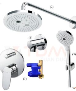 Bộ vòi hoa sen TOTO TBS04304B/TBW01004A/TBW01010V âm tường nóng lạnh