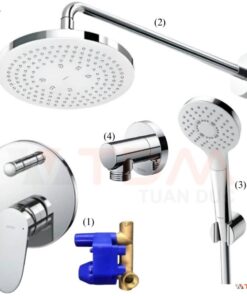 Bộ vòi hoa sen TOTO TBS04304B TBW01008V TBW01003A âm tường nóng lạnh