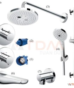 Bộ vòi hoa sen TOTO TBV01406B/TBV01102B/TBW01004A/TBW01010A/TBW01016B âm tường xả chậu