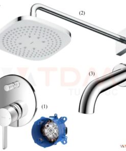 Bộ vòi hoa sen TOTO TBW01003A/TBG11304VA/TBG11001B âm tường 2 đường nước