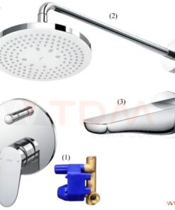 Bộ vòi hoa sen TOTO TBW01003A/TBS04304B/TBS03001B âm tường 2 đường nước