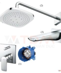 Bộ vòi hoa sen TOTO TBW02003A/TBG04304B/TBG02001B âm tường 2 đường nước