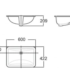 Chậu rửa mặt lavabo American Standard Ventuno WP-0440 (TI-0459-WT) âm bàn đá