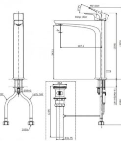 Vòi chậu rửa mặt lavabo TOTO TLG07305V nóng lạnh cổ cao đặt bàn