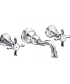 Vòi chậu rửa mặt lavabo Moen TS42112 + GNMCL9700 nóng lạnh 3 lỗ gắn tường