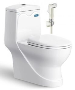 Bồn cầu Viglacera V38 tặng vòi xịt VG826 - Xí bệt bàn cầu vệ sinh 1 khối
