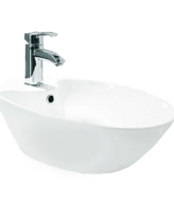 Chậu rửa mặt lavabo Viglacera V52 đặt trên bàn đá
