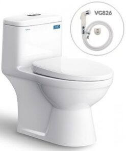 Bồn cầu Viglacera V825 (BL5V) xả xoáy + VG826 bàn cầu 1 khối nắp V39M