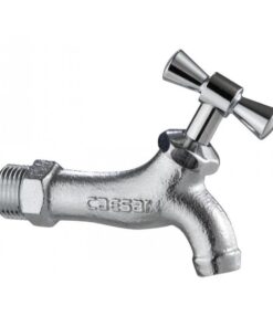 Vòi nước gắn tường Caesar W034-1 (Ø21) inox tay vặn