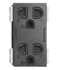 Ổ cắm đôi Panasonic WEG15829B-G dòng gen-x có màn che và dây nối dây