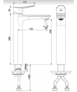 Vòi Rửa Lavabo American Standard WF-0902 (WF0902) Milano Cao Nóng Lạnh